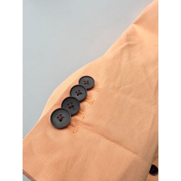 EVERLANE 80's Orange Chiffon Twill Oversized Single Breasted Blazer, Size 00 - Picture 9 of 16